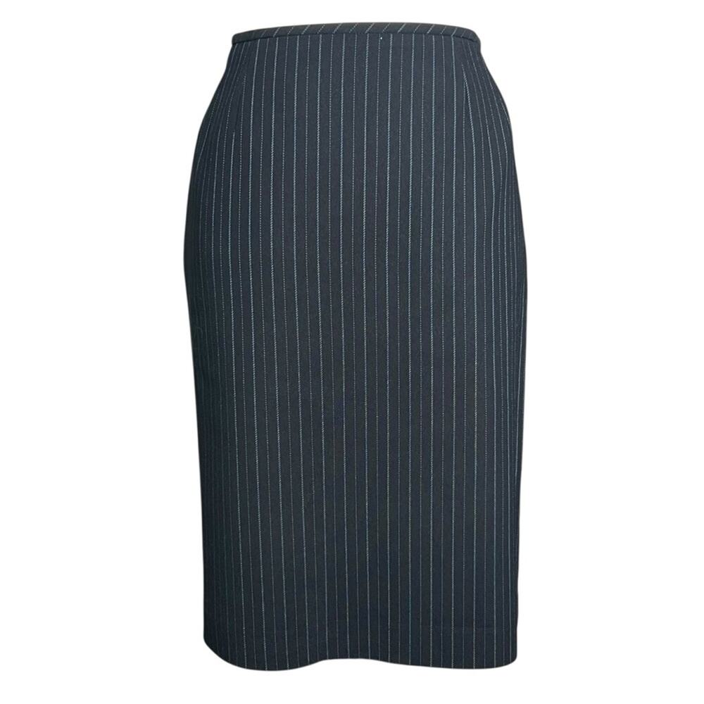 Tahari Arthur S. Levine Petites Women’s Suiting Skirt Black Light Blue Size 12P